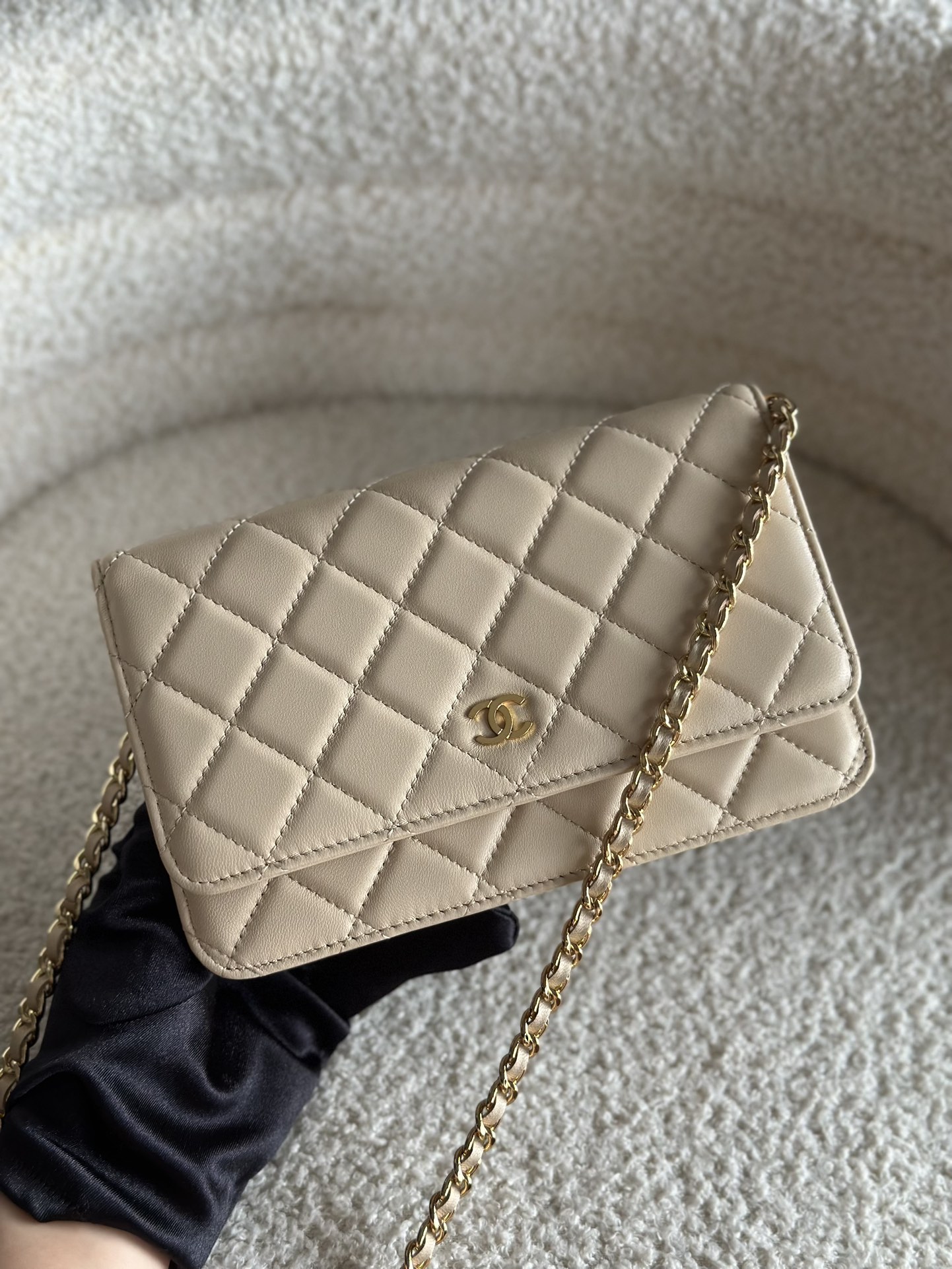 Chanel Crossbody & Shoulder Bags Apricot Color Chains