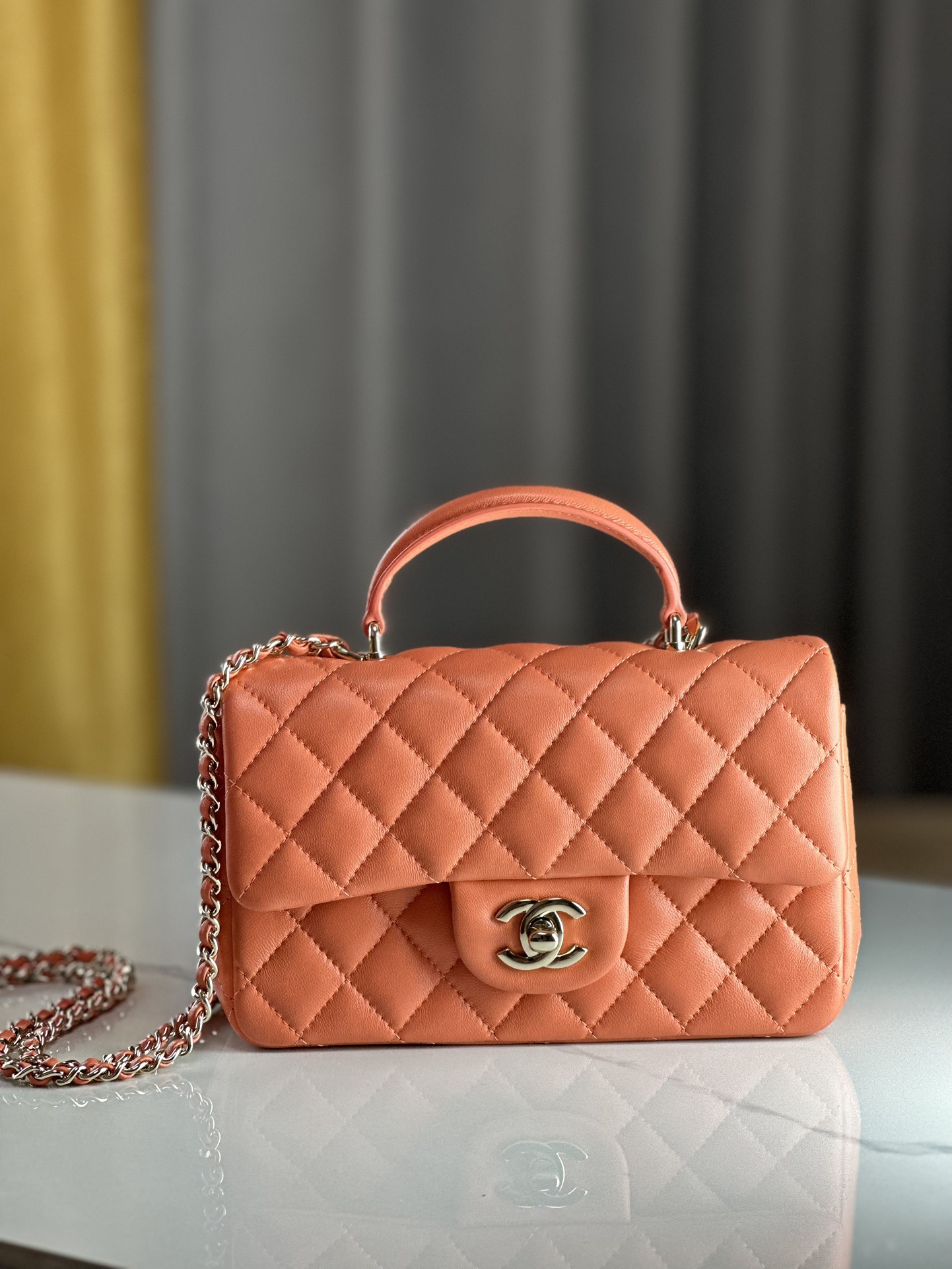 Großhandel
 Chanel Classic Flap Bag Taschen Handtaschen Umhängetaschen  & Schultertaschen Orange