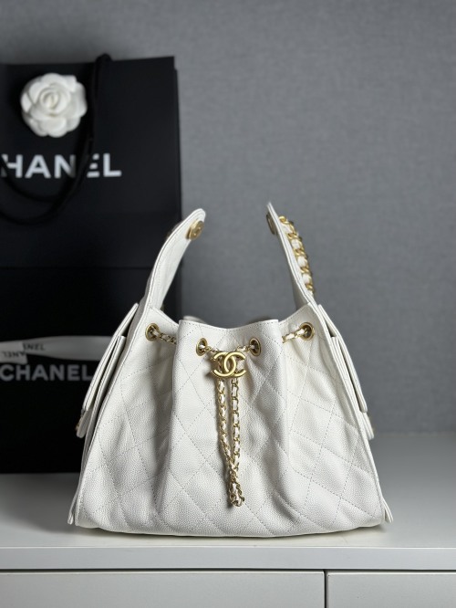 Chanel 25S Drawstring Bucket Hobo Bag, Small Size, Caviar Small Grain Leather 1 Chanel 25S Drawstring Bucket Hobo Bag, Small Size, Caviar Small Grain Leather