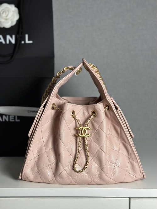 Chanel 25S Drawstring Bucket Hobo Bag, Small Size, Caviar Leather, Light Pink 1 Chanel 25S Drawstring Bucket Hobo Bag, Small Size, Caviar Leather, Light Pink