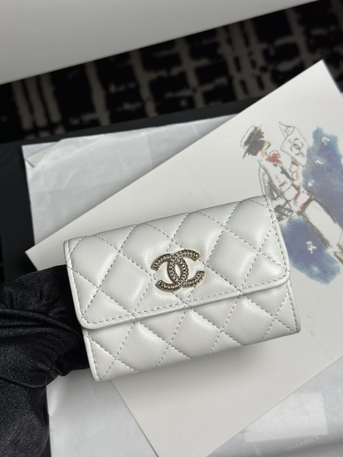 Chanel 25S Flap Card Holder with Hollow CC Logo - Macaron Color 1 Chanel 25S Flap Card Holder with Hollow CC Logo - Macaron Color