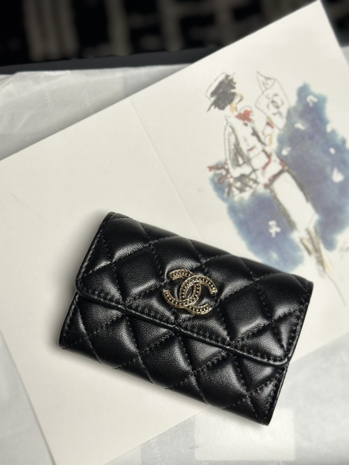 Chanel 25S Flap Card Holder with CC Logo - Macaron Colors, Unique Design 1 Chanel 25S Flap Card Holder with CC Logo - Macaron Colors, Unique Design