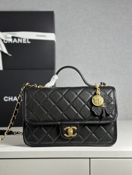 Chanel 25B Clover Series Crossbody Bag with Gold Hardware - Vintage Style 1 Chanel 25B Clover Series Crossbody Bag with Gold Hardware - Vintage Style