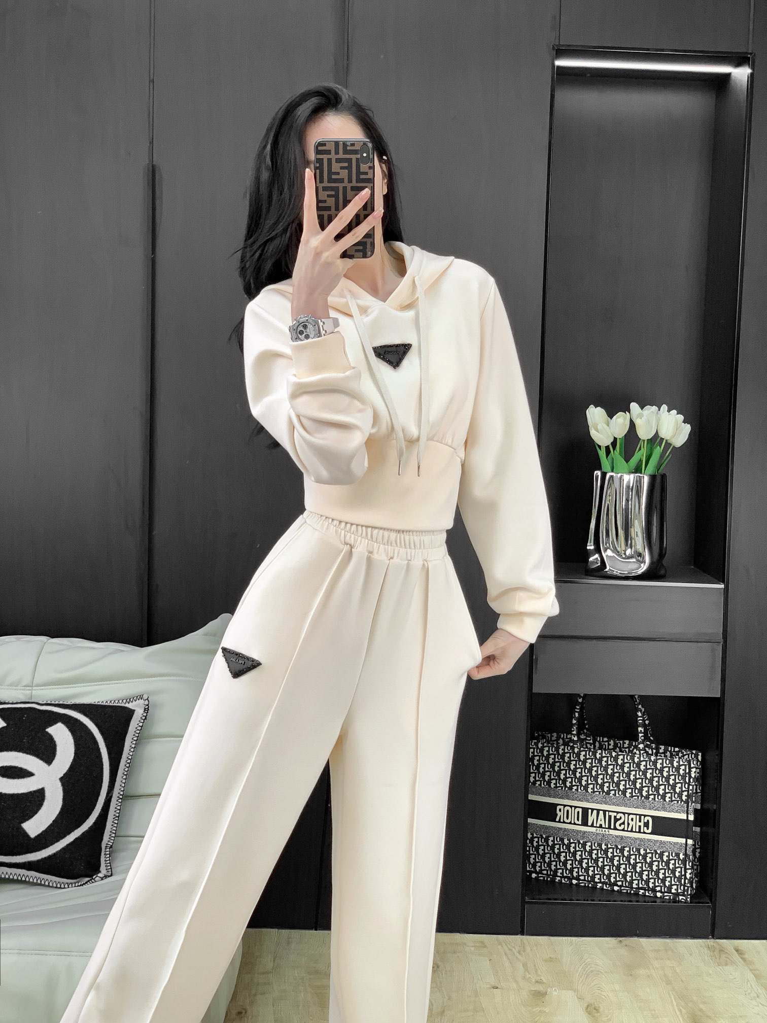 Prada Accelerated Cotton Hat Suit: High-Quality Women’s Suit with Exchange Support - 图片 6