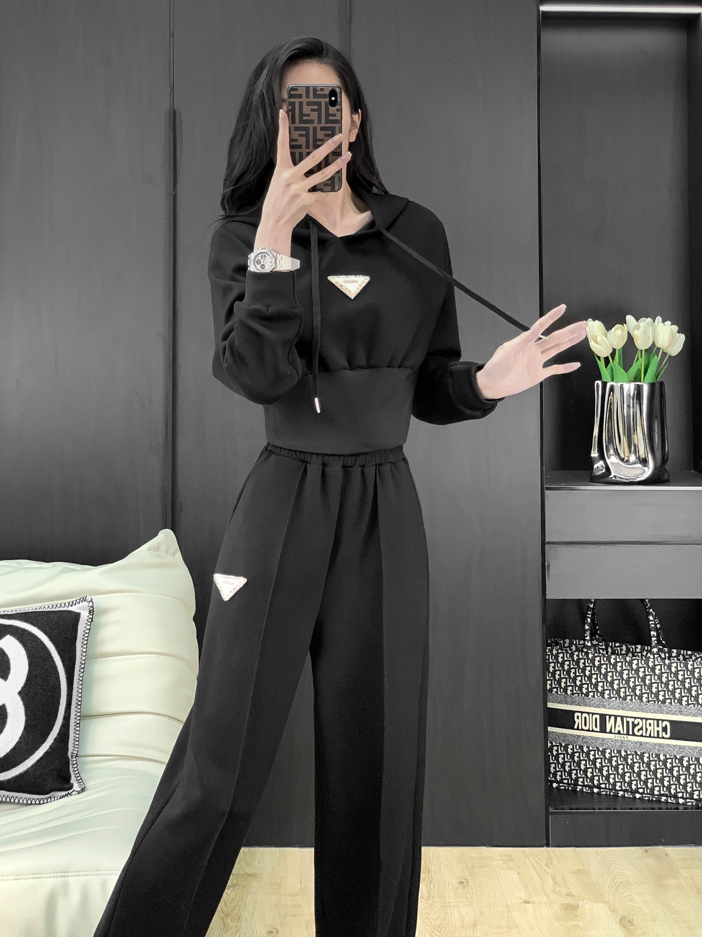 Prada Accelerated Cotton Fabric Women’s Suit with High Quality Support for Exchange - 图片 5