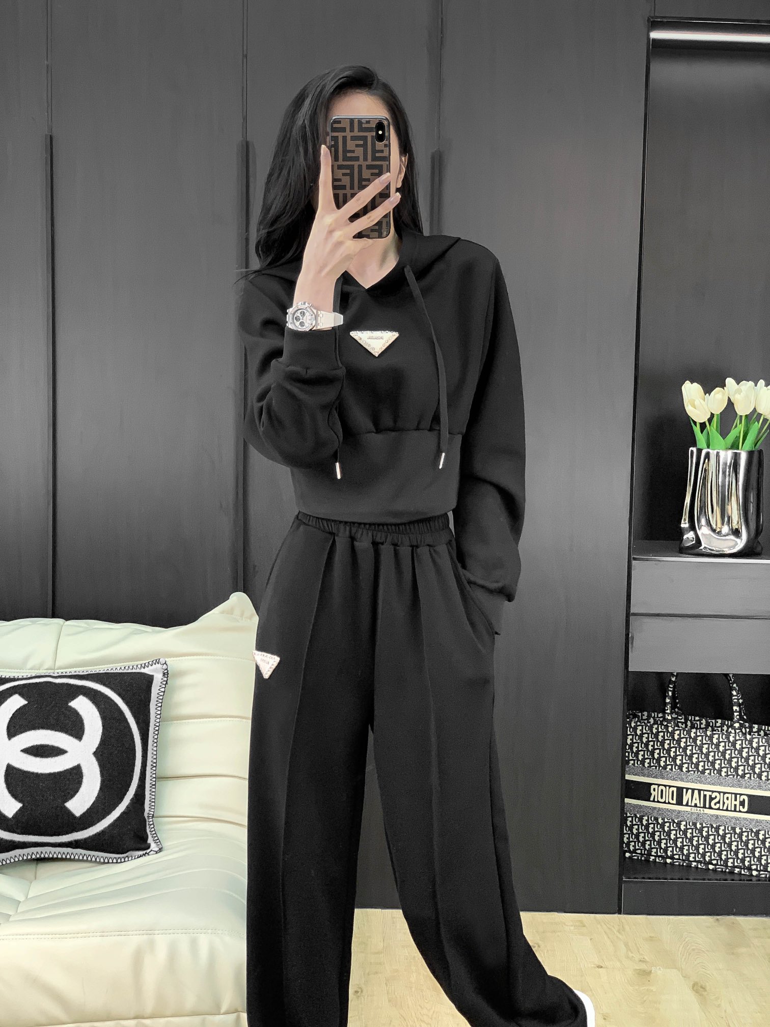 Prada Accelerated Cotton Fabric Women’s Suit with High Quality Support for Exchange - 图片 6