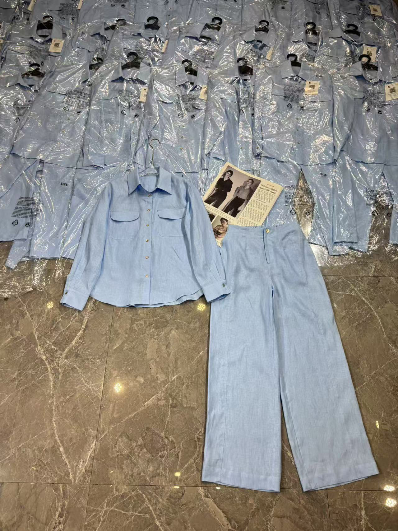 High-End Women’s Suit with Packaged Cape: 100% Pure Linen, Skillful Workmanship - 图片 2