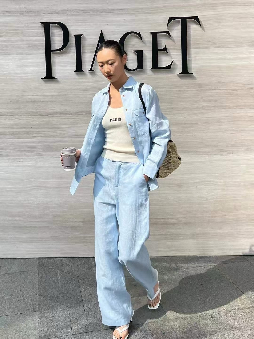 High-End Women’s Suit with Packaged Cape: 100% Pure Linen, Skillful Workmanship - 图片 4
