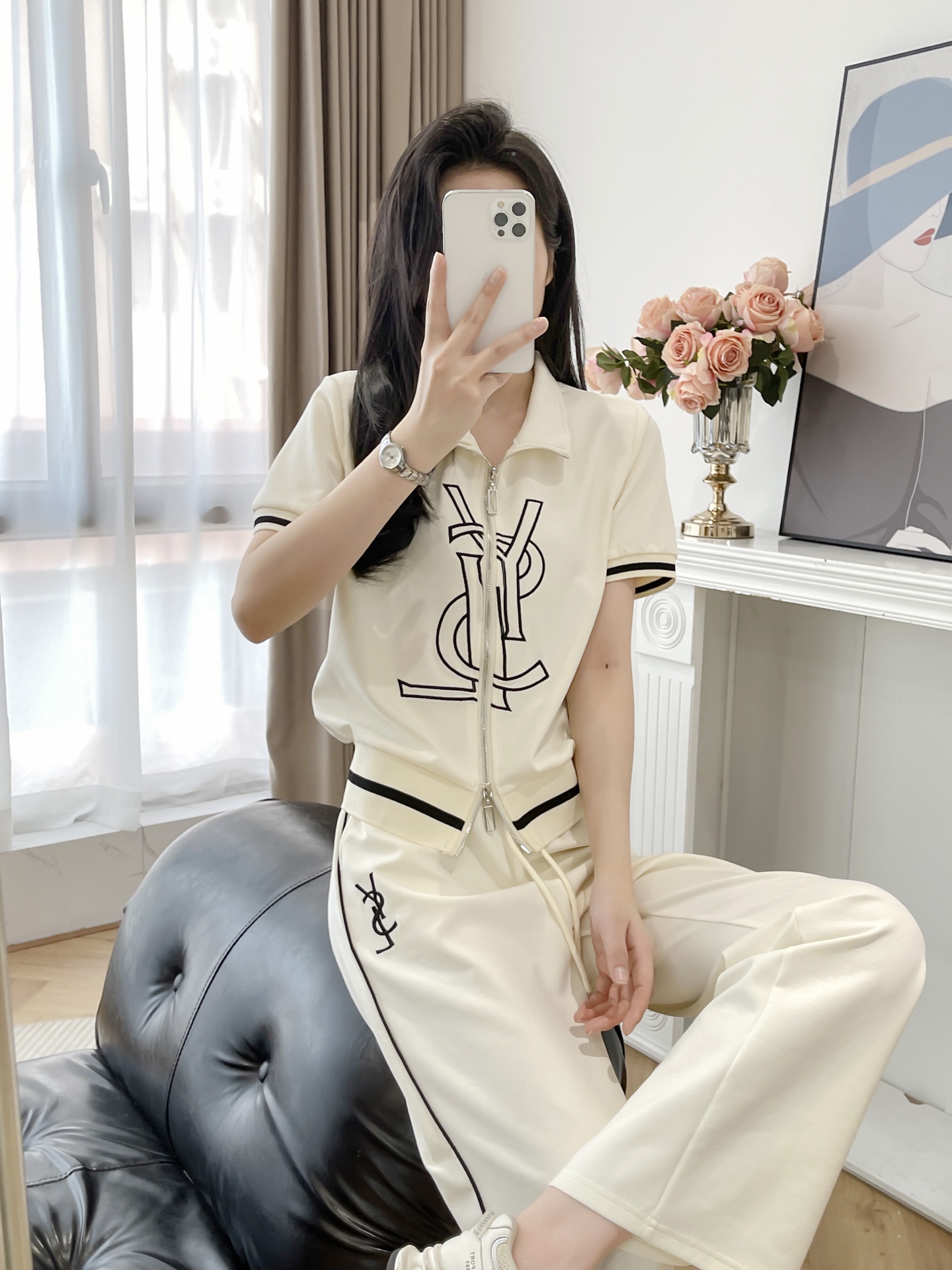 High-Quality Women’s Suit Support for Exchange, St. Roland’s Leisure Suit in Pure Cotton Embroidery. - 图片 6