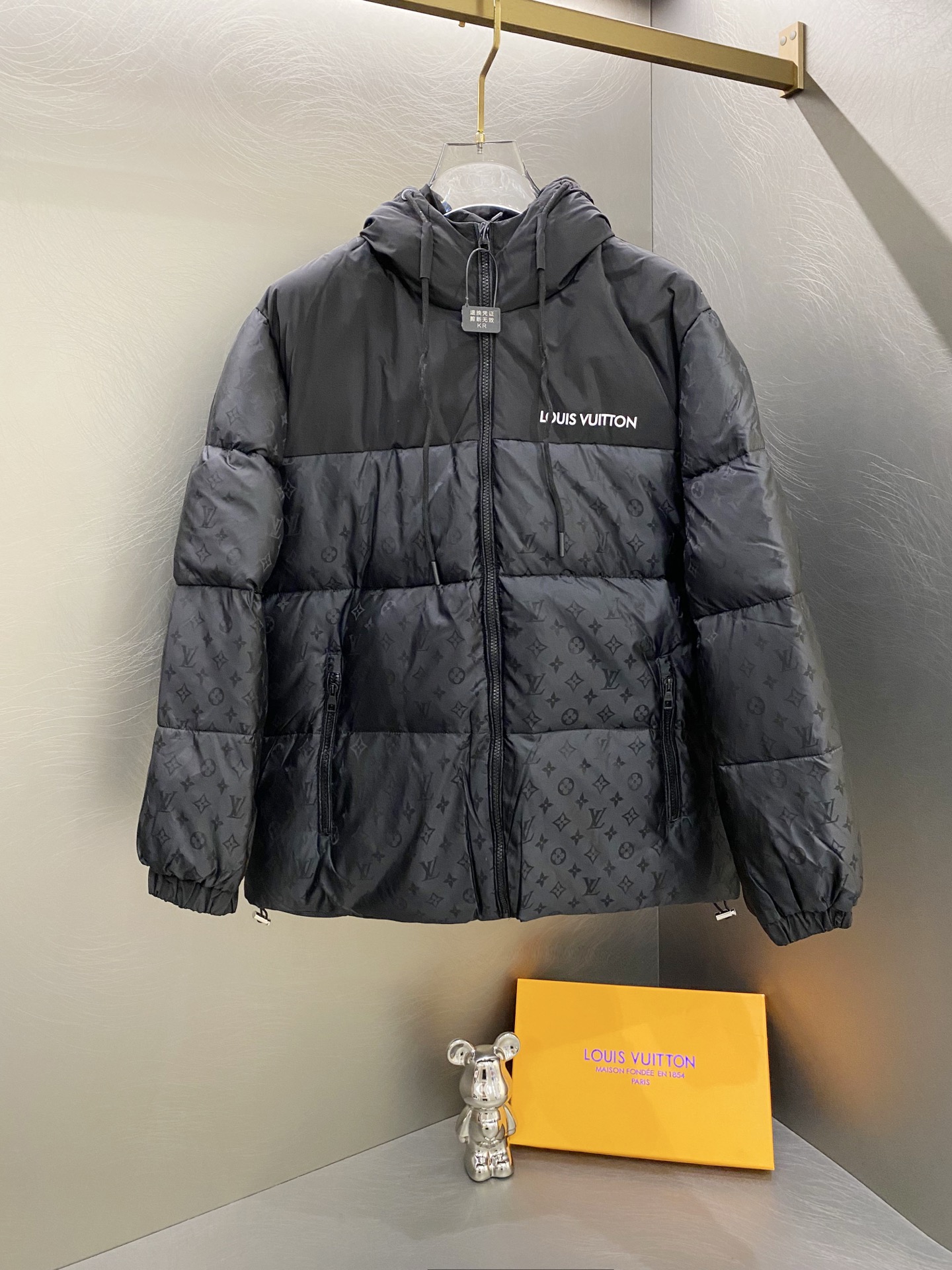 Louis Vuitton Winter Monogram Padded Down Jacket, Classic Logo Print