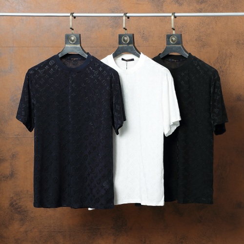 Louis Vuitton Men's Jacquard Short Sleeve T-Shirt - High Quality Fabric 1 Louis Vuitton Men’s Jacquard Short Sleeve T-Shirt – High Quality Fabric
