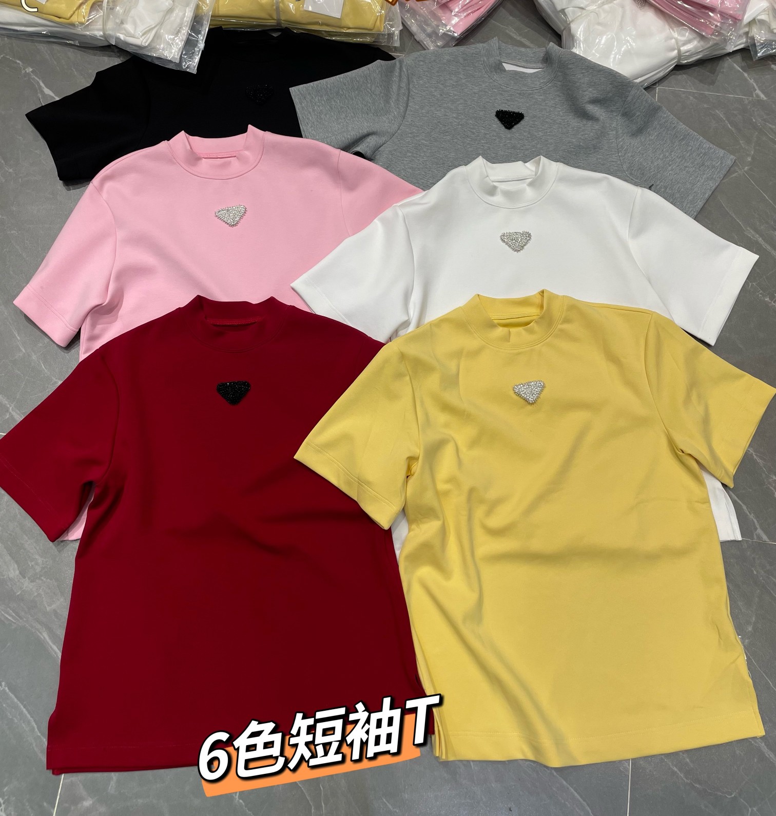 P414 High-end quality women’s suit Packing P-house Quick-shock T-shirt, smlxl - 图片 1
