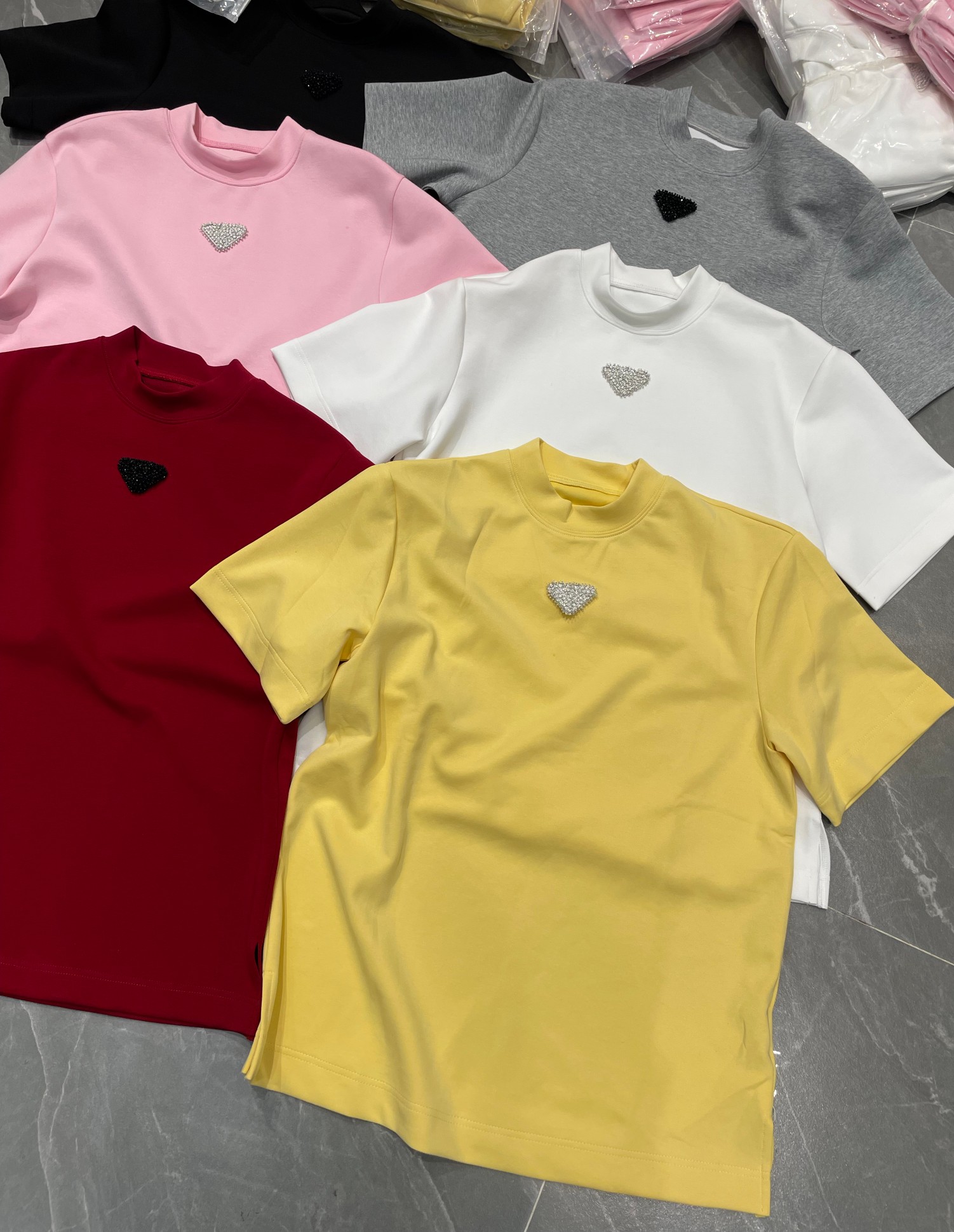 P414 High-end quality women’s suit Packing P-house Quick-shock T-shirt, smlxl - 图片 4