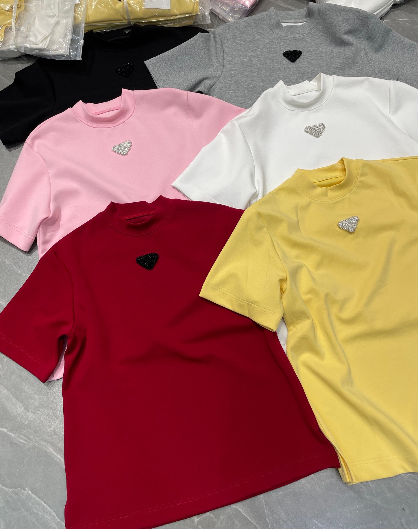 P414 High-end quality women’s suit Packing P-house Quick-shock T-shirt, smlxl - 图片 3
