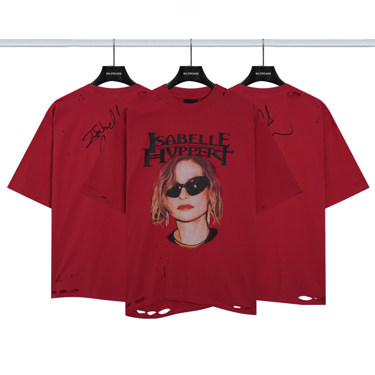 巴黎世家Balenciaga AMBASSADORs Fan CLUB联名人像短袖💰P105 颜色:红色