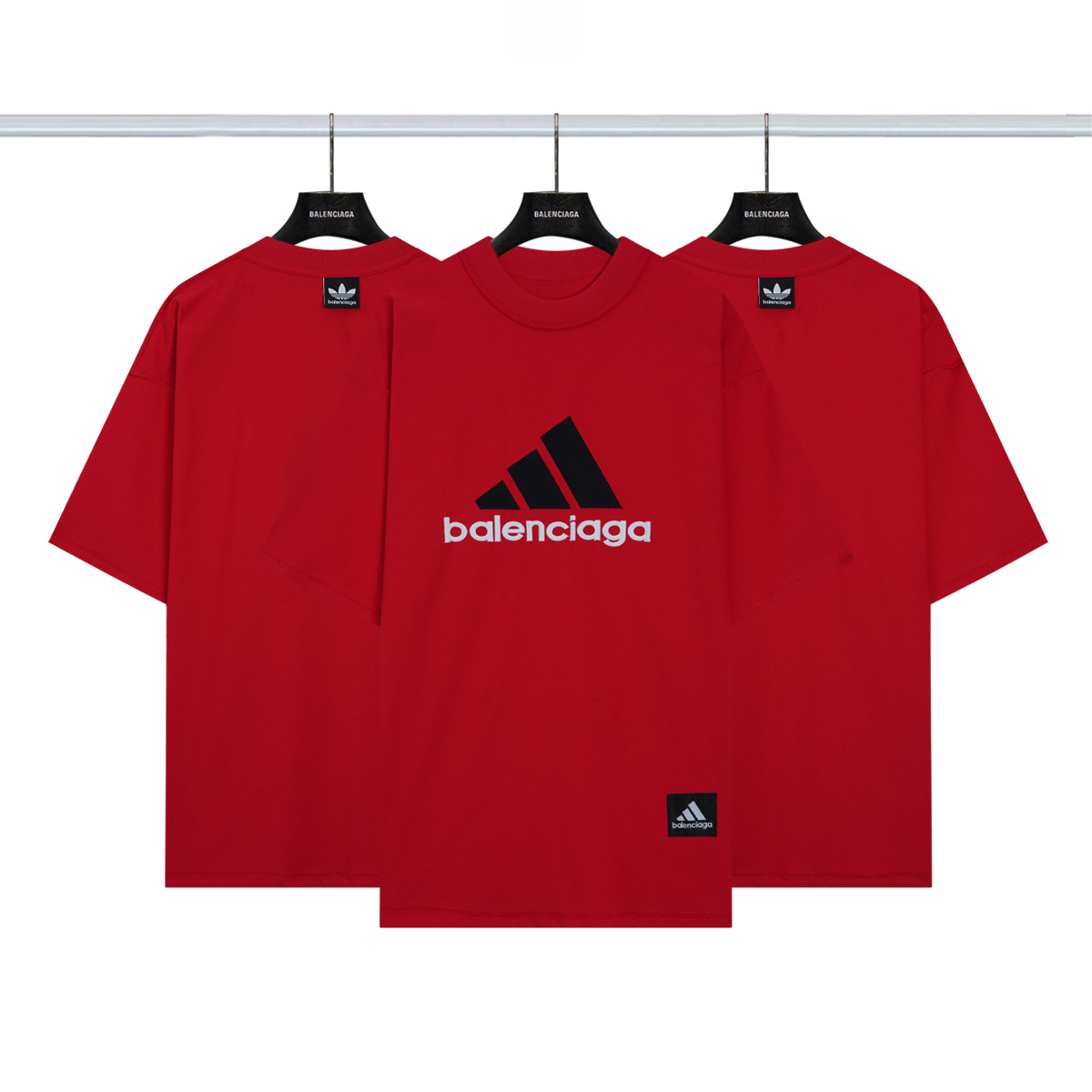 巴黎世家Balenciaga联名阿迪短袖💰P90 颜色:红色