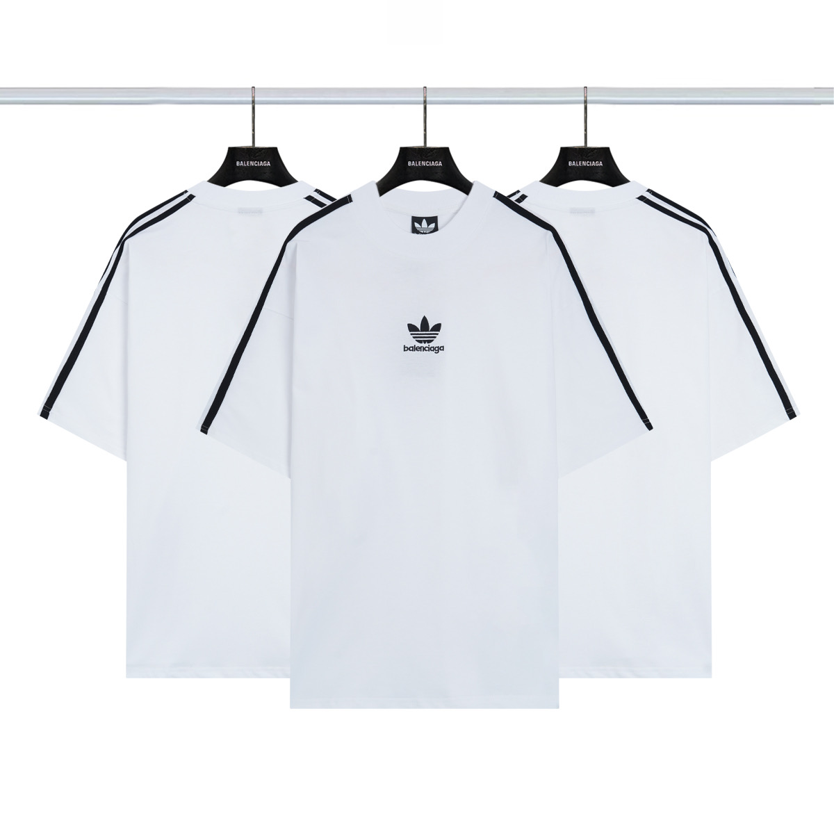 巴黎世家Balenciagg 阿迪三叶草联名贴布短袖💰P85 颜色：白色 尺码：xs-l