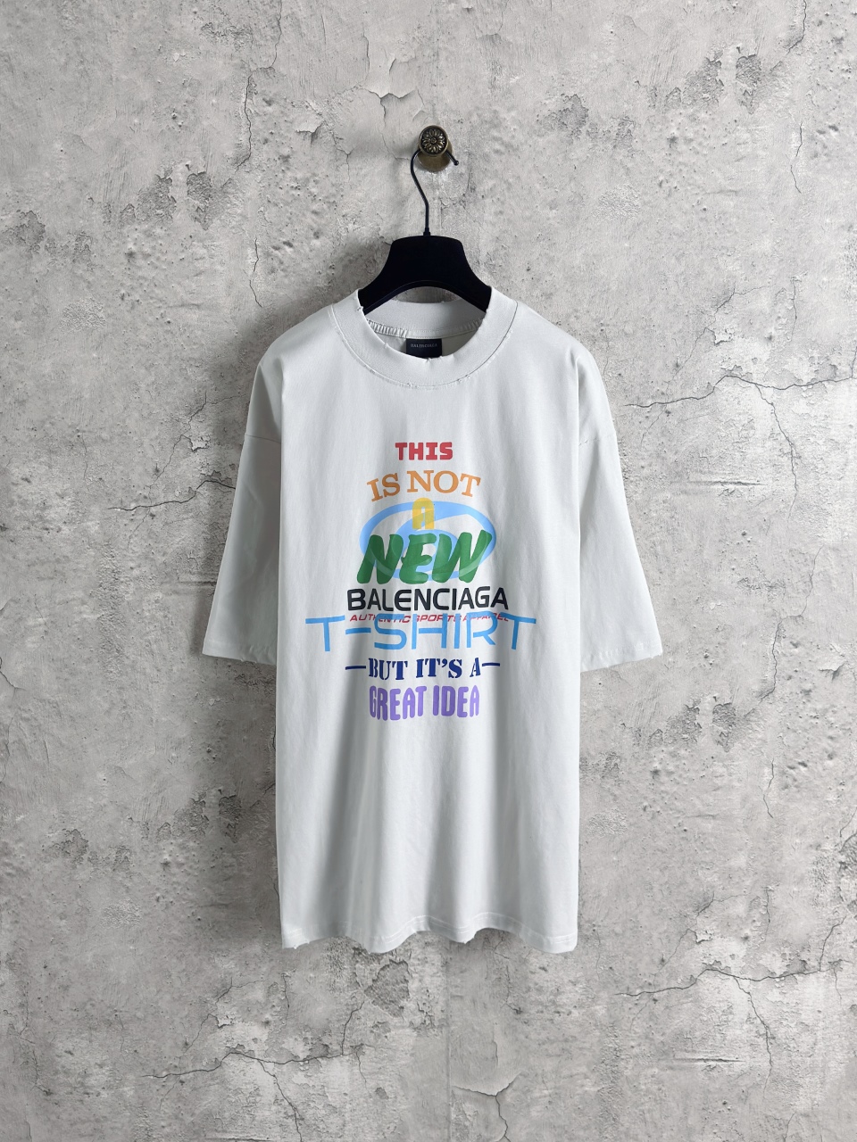 Balenciaga巴黎世家 新主意彩色印花后背冲浪印花短袖💰P85 颜色： 杏色 尺码： xs-l