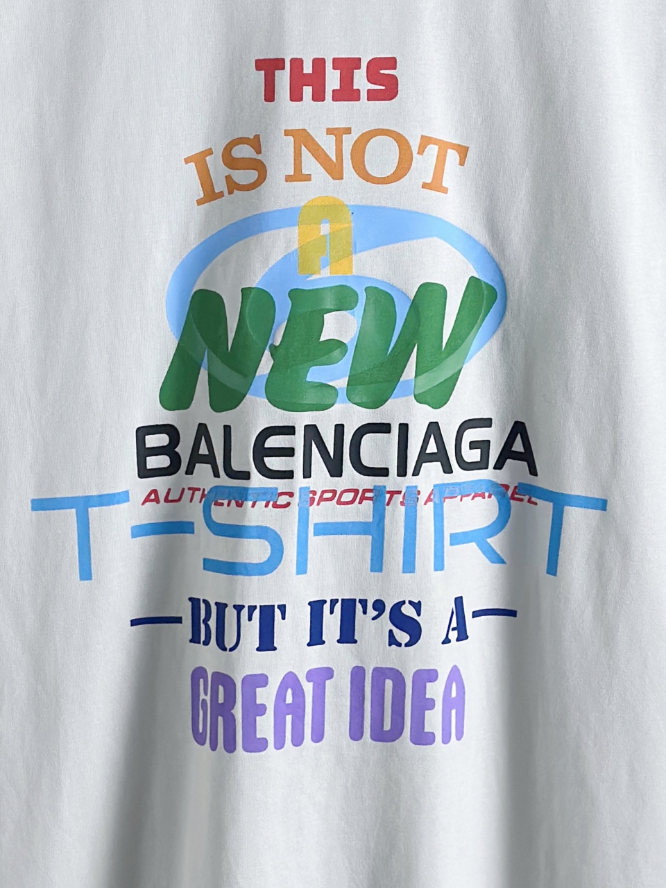 Balenciaga巴黎世家 新主意彩色印花后背冲浪印花短袖💰P85 颜色： 杏色 尺码： xs-l