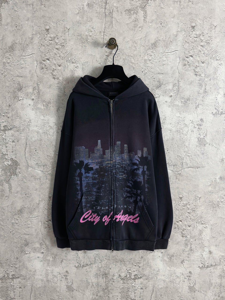 P205 Balenciaga Los Angeles Night Scene Cardigan Sweater Color: Negro Talla: xs-l