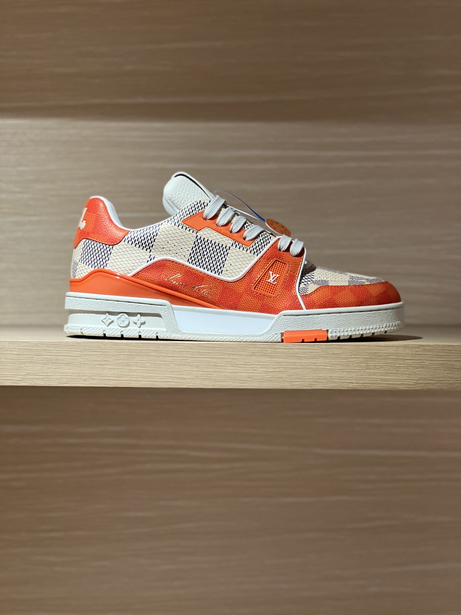 NO:237544,——Orange white grid, casual shoes/sports shoes, sneakers19860909——橙拼白格◆,休闲鞋/运动鞋,sneakers,Women's Shoes