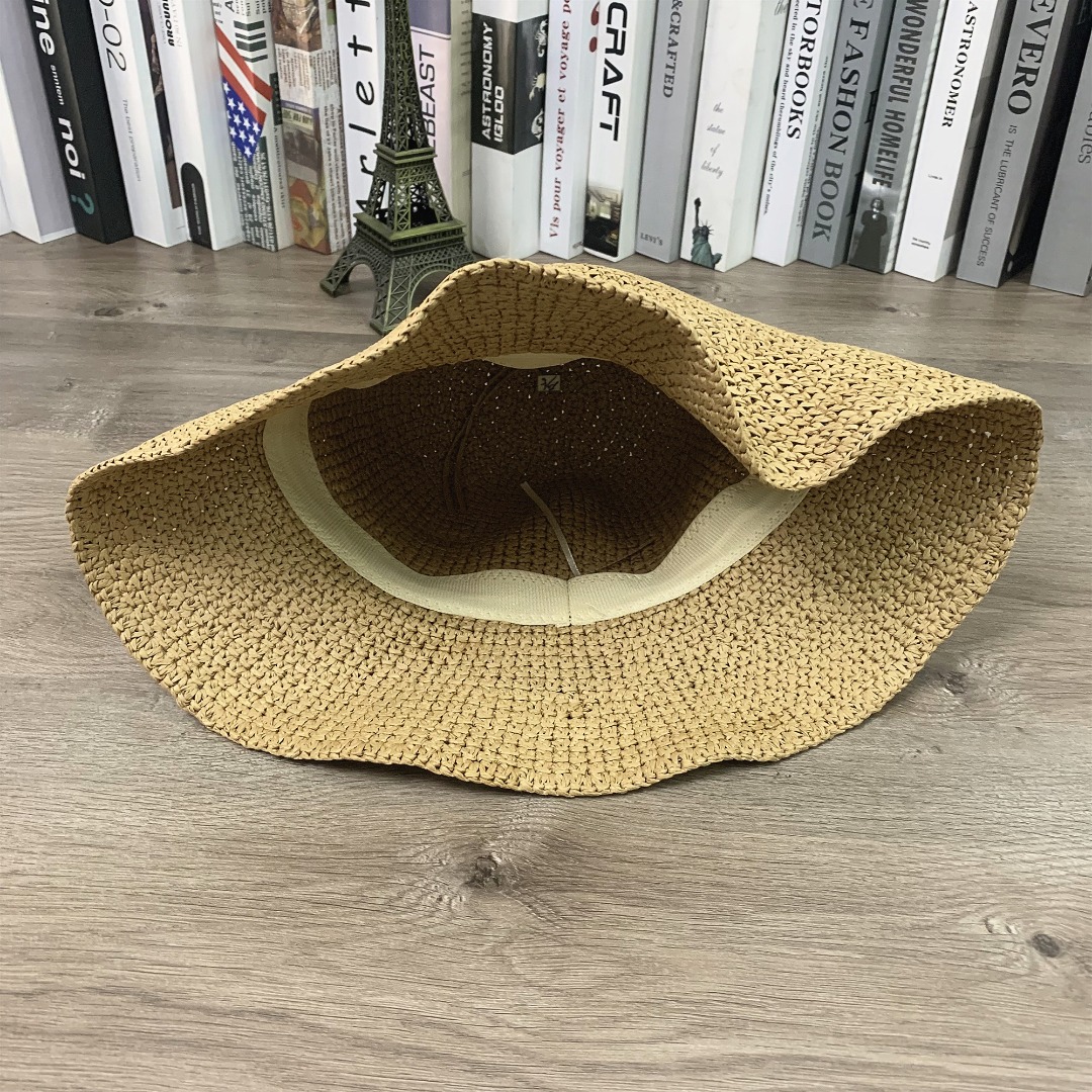 1011#P42#dior刺绣字母草帽休闲户外渔夫帽百搭遮阳帽时尚帽子#
均码
颜色：黑色 啡色 杏色 卡其色