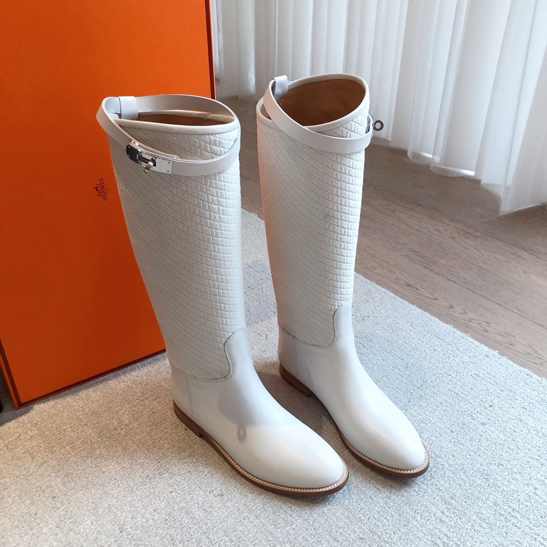 Hermes Kelly New
 Long Boots Calfskin Cowhide Lambskin Sheepskin