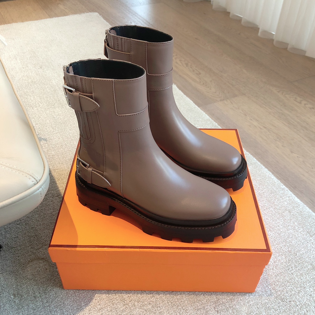 Hermes Kelly Martin Boots First Top
 Calfskin Cowhide Lambskin Sheepskin