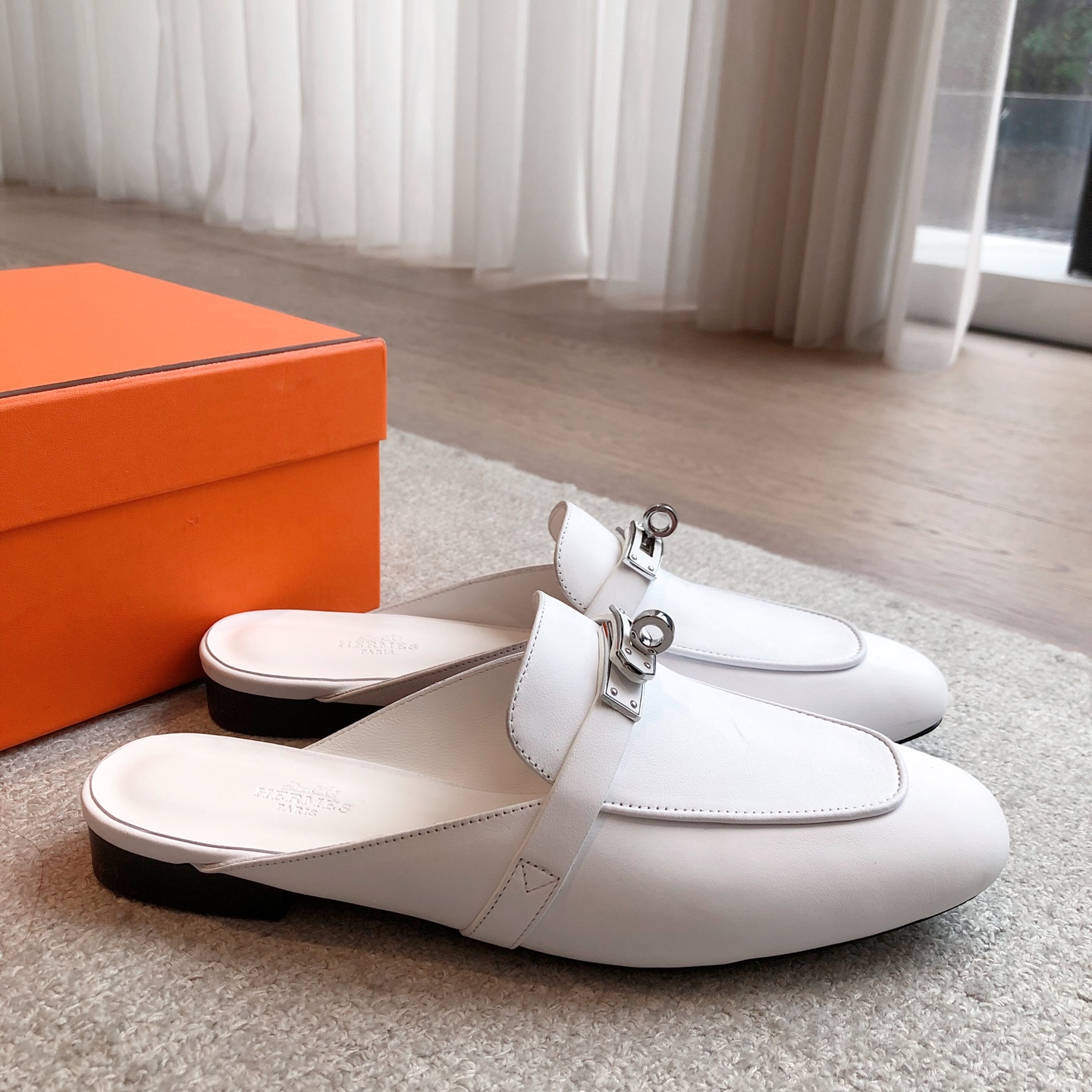 Hermès Eclair 2025 Women's Leather Mules - Stylish, Comfortable, and Breathable 4 i1741942574249 3072 0 2