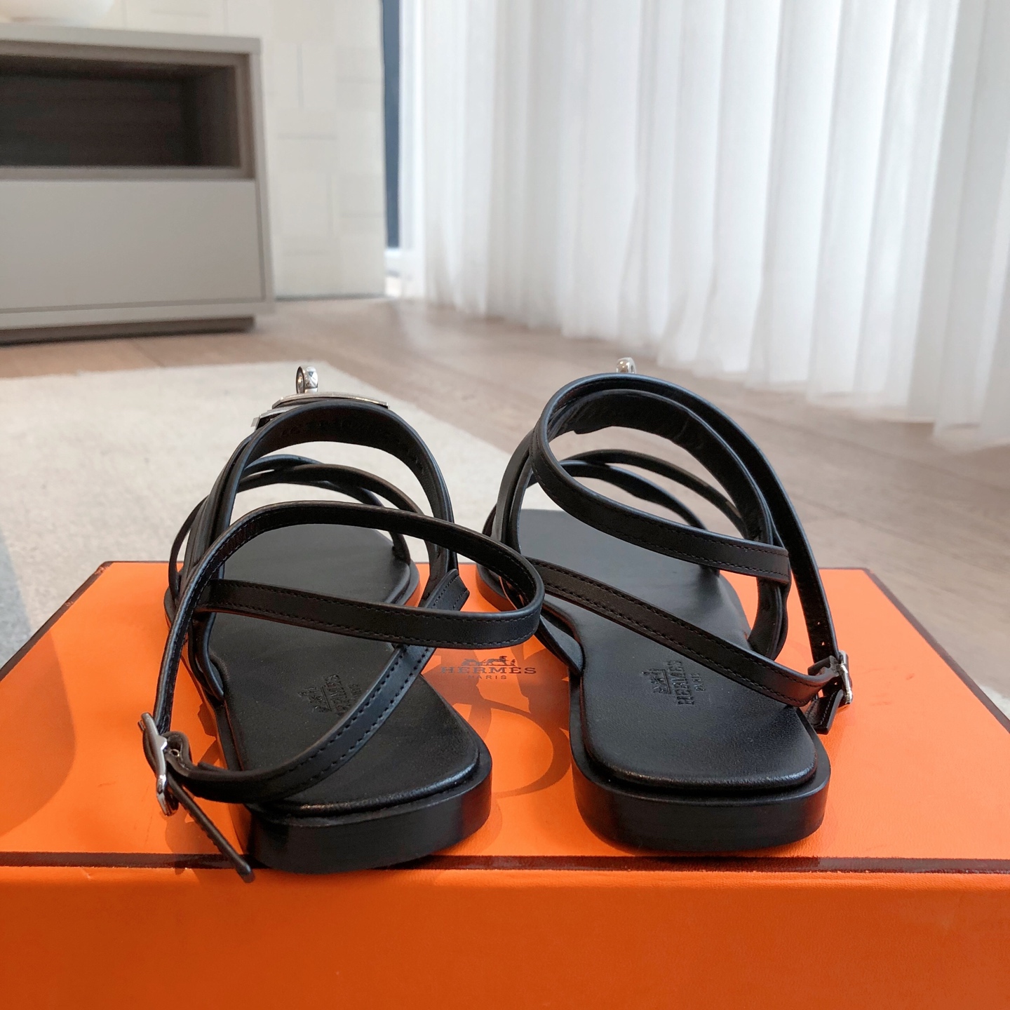 Hermès Éclair Sandals - New 2025 Color, Comfortable Leather with Ankle Strap 7 i1741943340253 7498 0 5