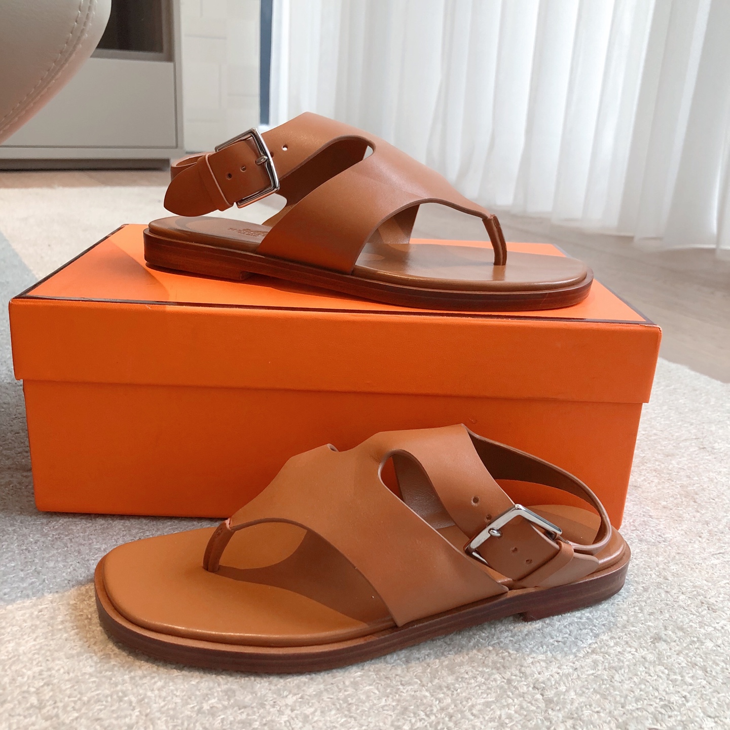 Hermes Eclair 2025 Women's Leather Thong Sandals - Comfortable & Stylish 9 i1743323116576 9980 0 7