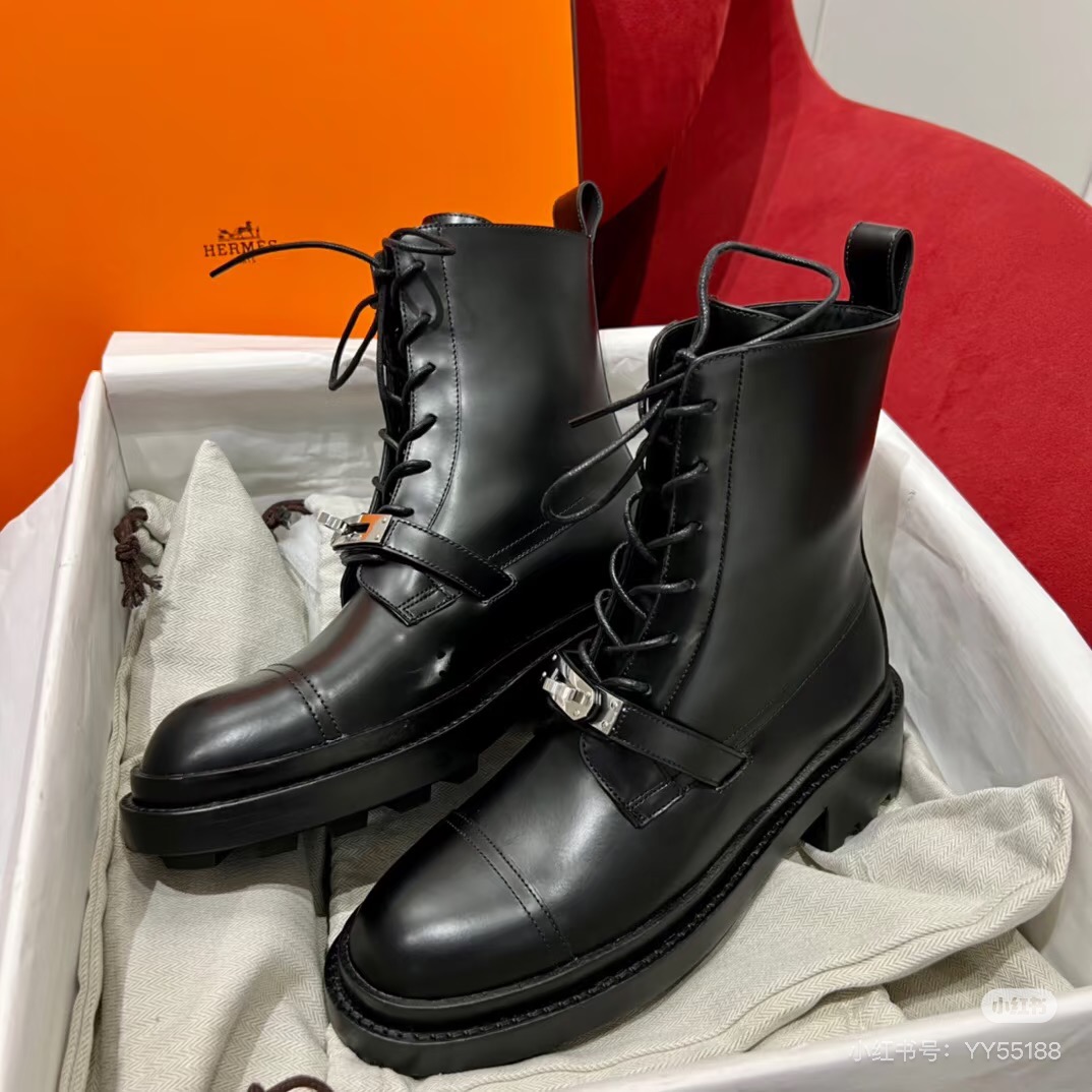NO:679235,HERMES｜Hermes Kelly buckle classic short boots, boots, hermes, boots19860909HERMES｜Hermes Kelly扣经典短靴,靴子,hermes,boots,Women's Shoes