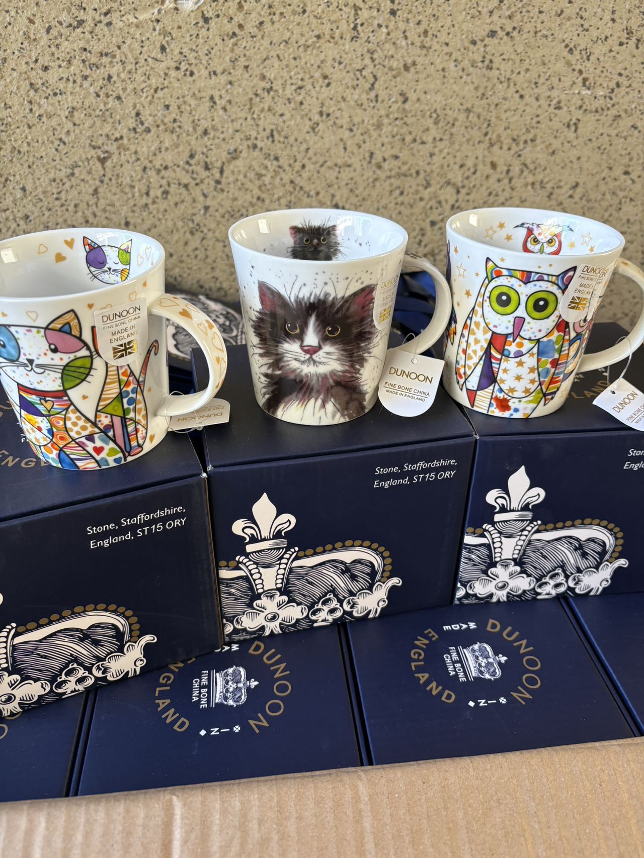 Dunoon Fine Bone China Mugs - Animal Designs, Coffee and Tea Mug, 11 oz