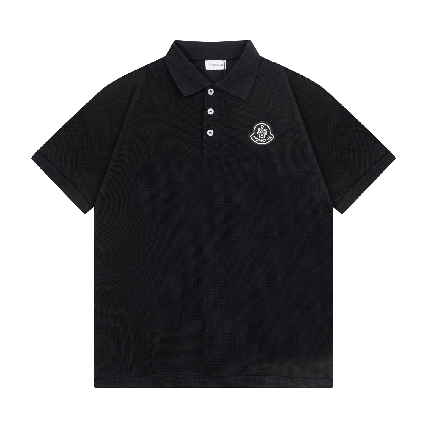 Moncler 蒙口 2025 nueva colección lujo ligero logo de insignia con superficie de terciopelo bordado ribeteado unisex polo…