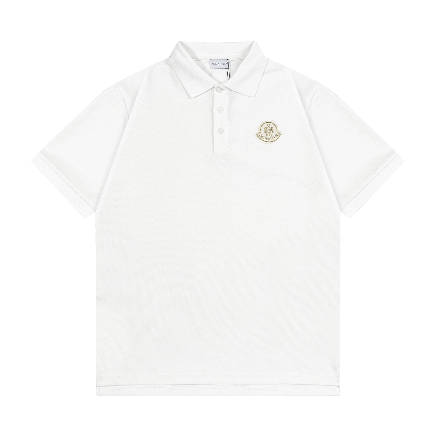 Moncler 蒙口 2025 nueva colección lujo ligero logo de insignia con superficie de terciopelo bordado ribeteado unisex polo…