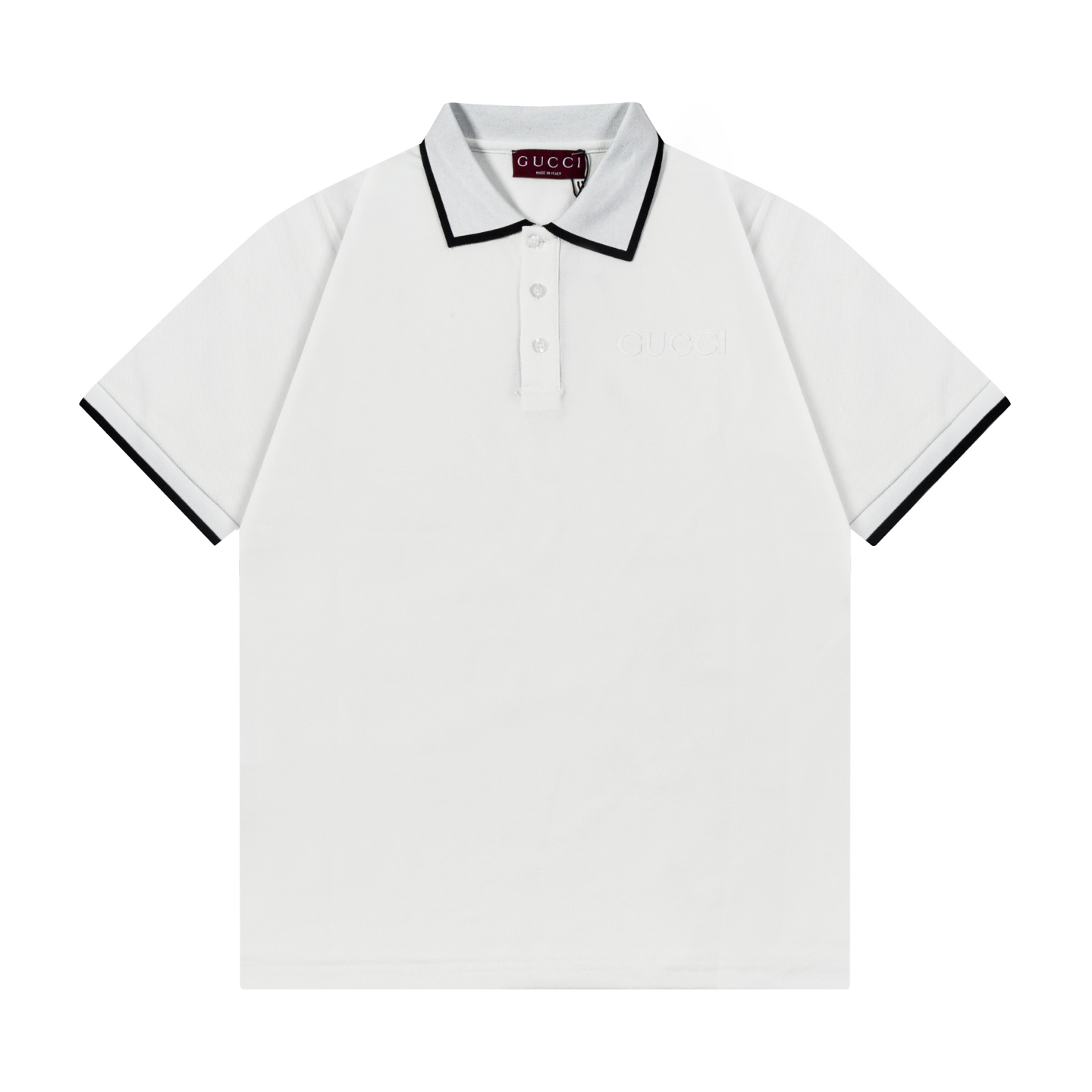Gucci 2025 nuevo estilo, lujo ligero, estilo simple, cuello de punto plano de colores combinados, logotipo bordado con …