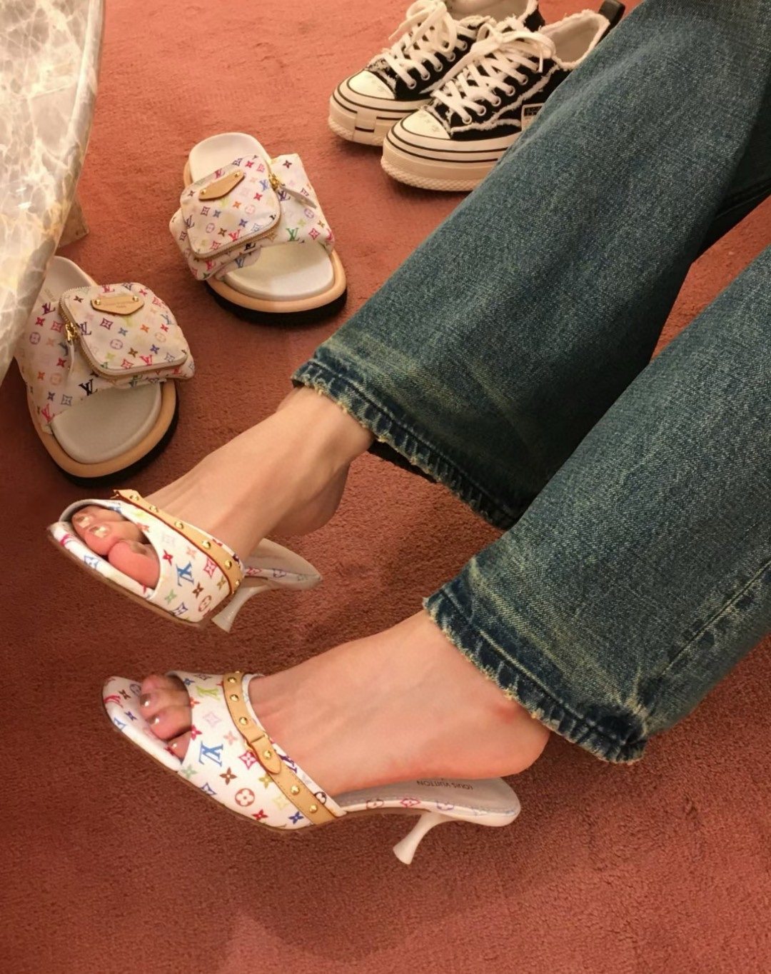 NO:266099,High heels, slippers, high heels, slippers19860909上脚图,高跟鞋拖鞋,high heels,slippers,Women's Shoes