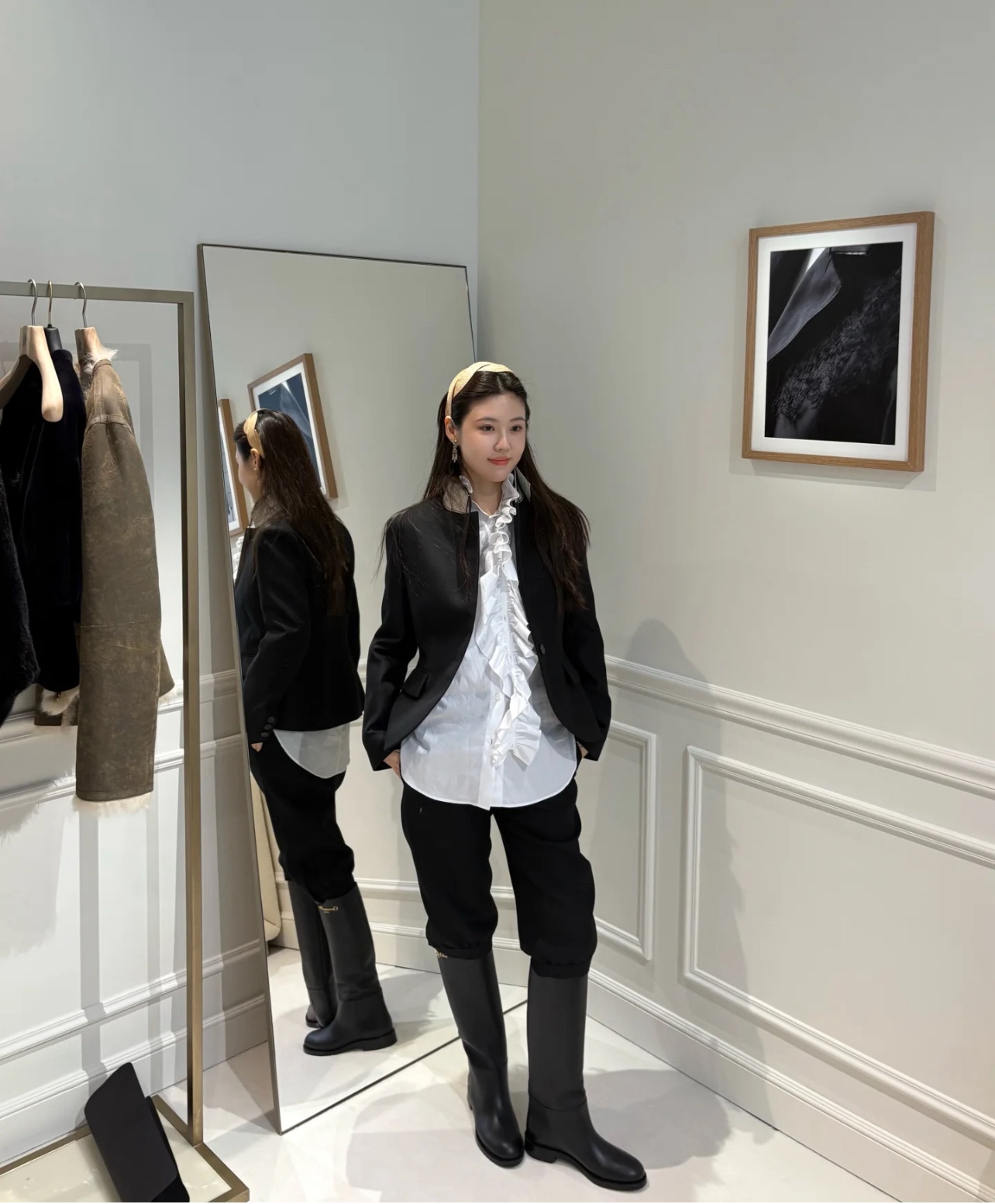 NO:593113,Upper foot picture, boots, boots19860909上脚图,靴子,boots,Women's Shoes