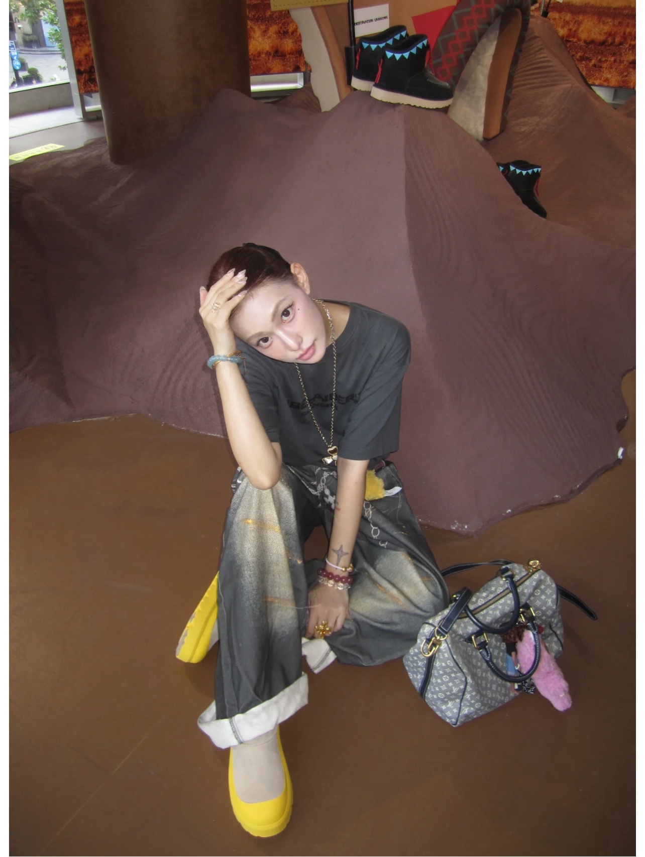 NO:593038,Same style for men and women, upper foot pictures, snow boots, boots19860909男女同款 上脚图,雪地靴,boots,Women's Shoes