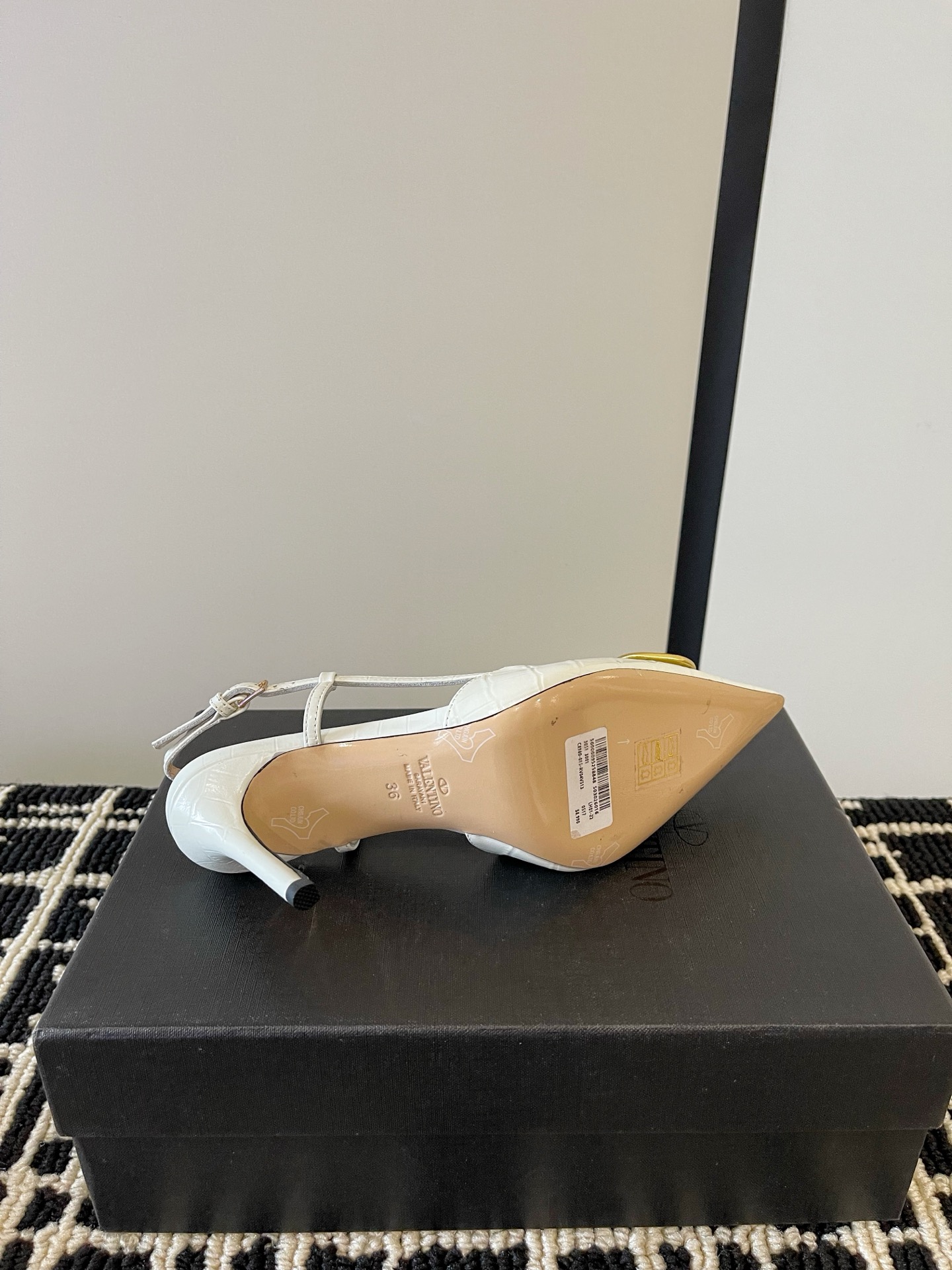 Valentino VLogo Croc Slingbacks