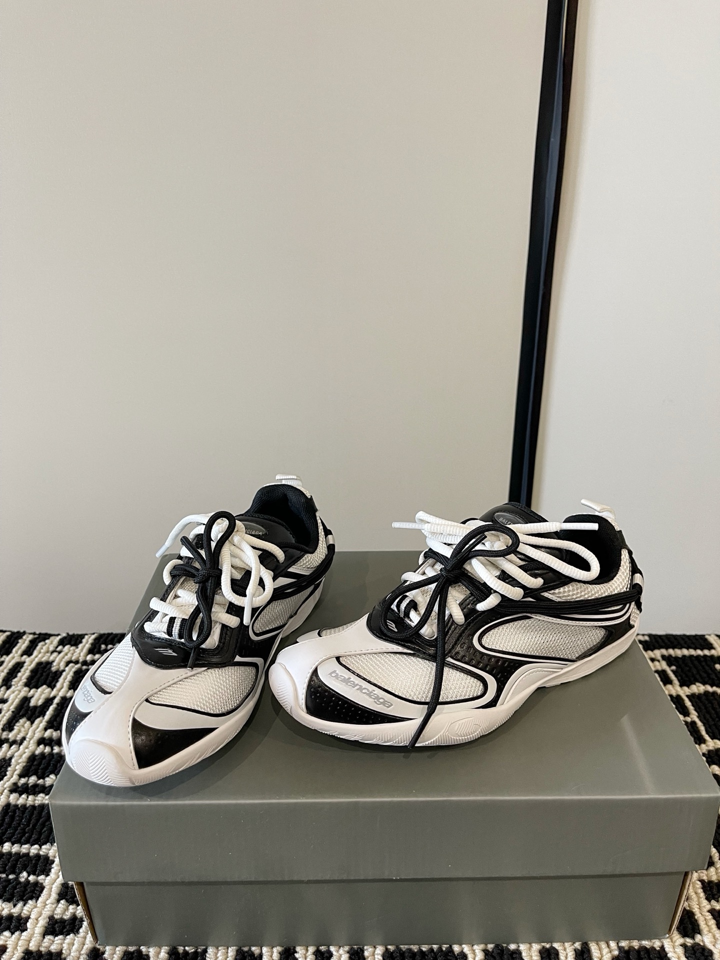 Balenciaga Dual Lace Retro Sneakers