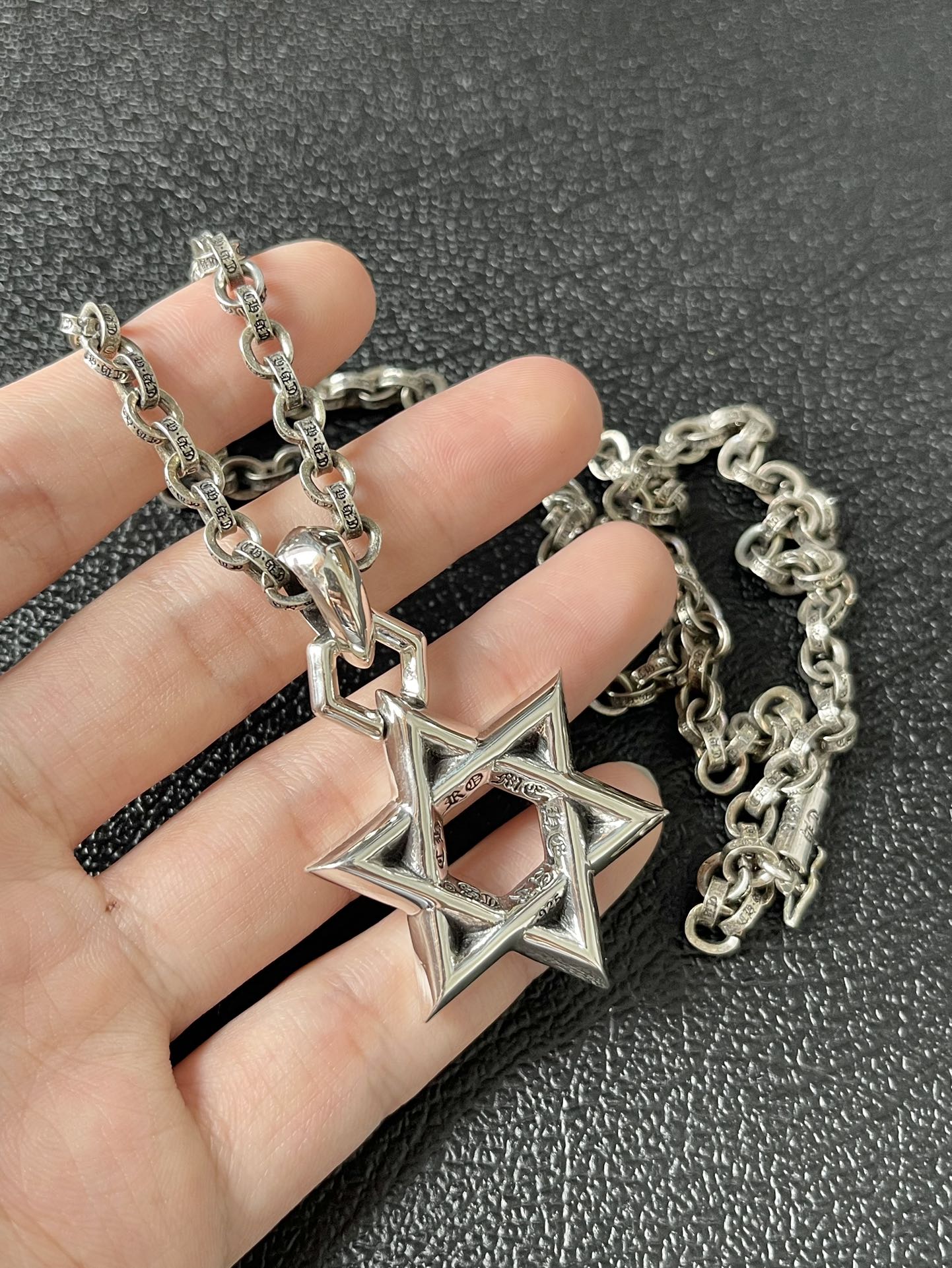 Chrome Hearts 克罗心 大号六芒星项链