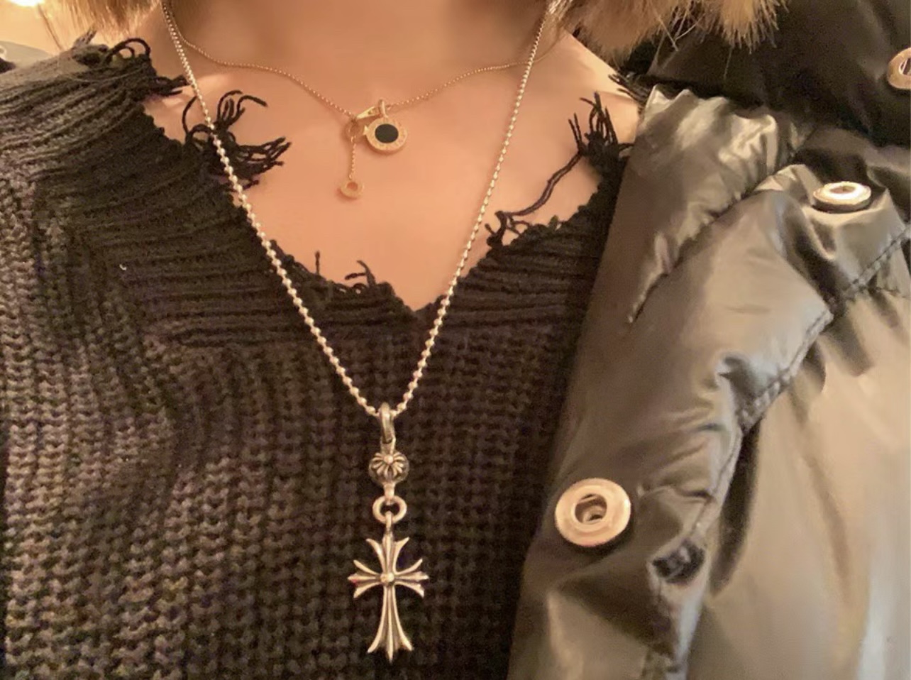 Chrome Hearts 克罗心 圆球十字架项链