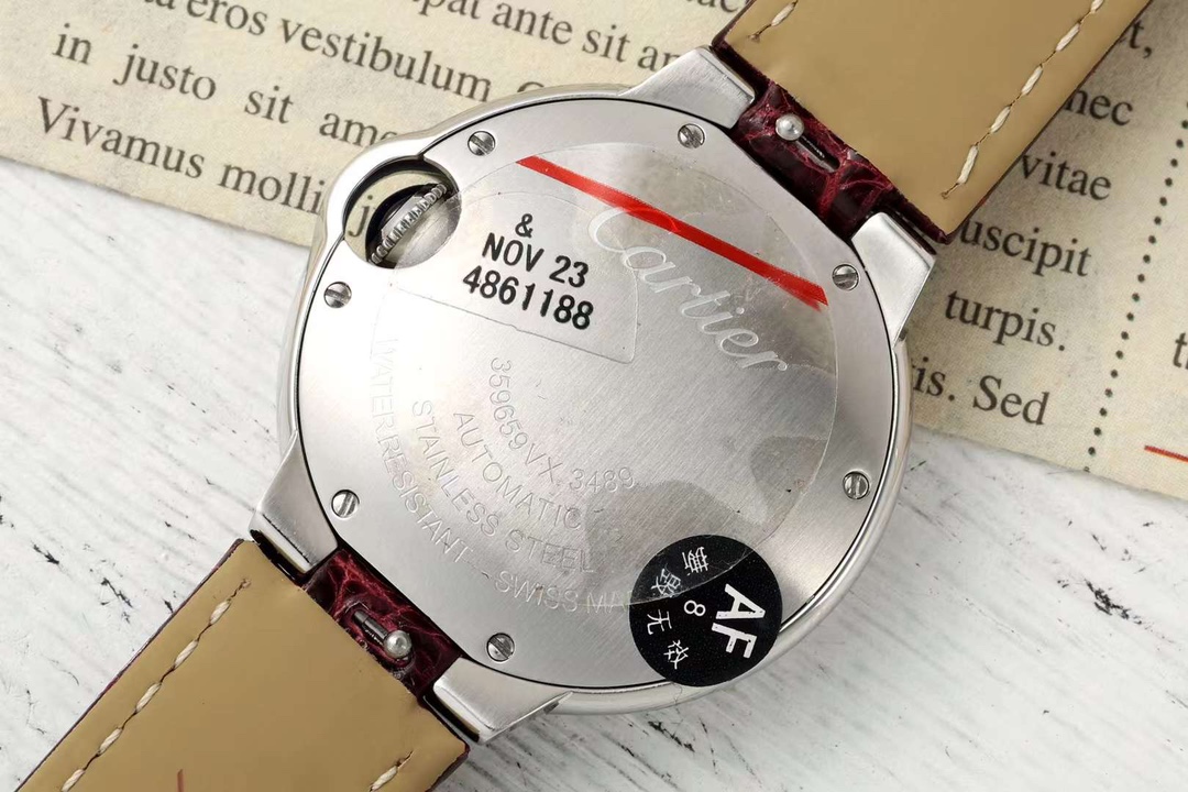 Cartier Ballon Bleu 33mm Stainless Steel and Leather Automatic Women's Watch 6 i1718433966 8940 0