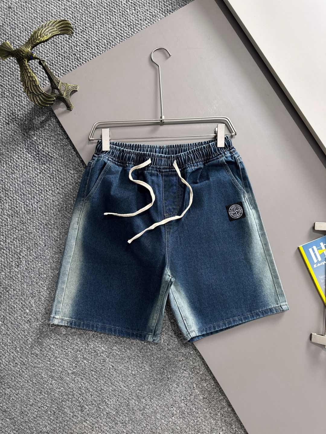 Isla de Piedra 2025 verano nuevos jeans y pantalones cortos de mezclilla. Utilizan tejido de mezclilla de algodón japon…