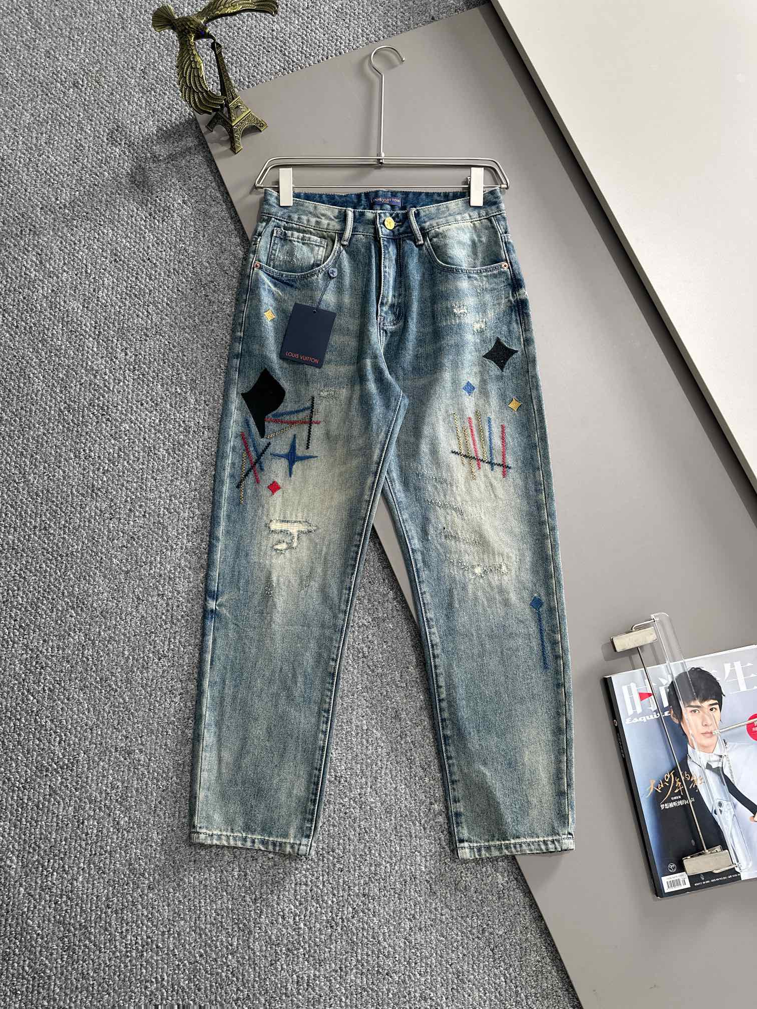 Louis Vuitton Straight Leg Denim Jeans - Modern Fit, Comfortable & Stylish 1 a1752668077829 4164