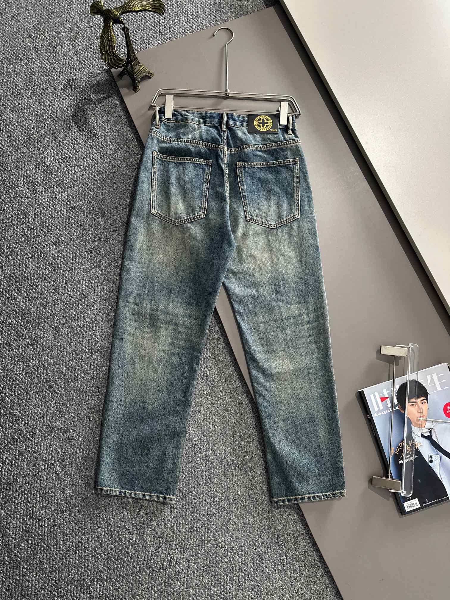 Fendi Straight-Leg Jeans Denim Pants with Bandana Patches for Men 9 a1752668236972 8533