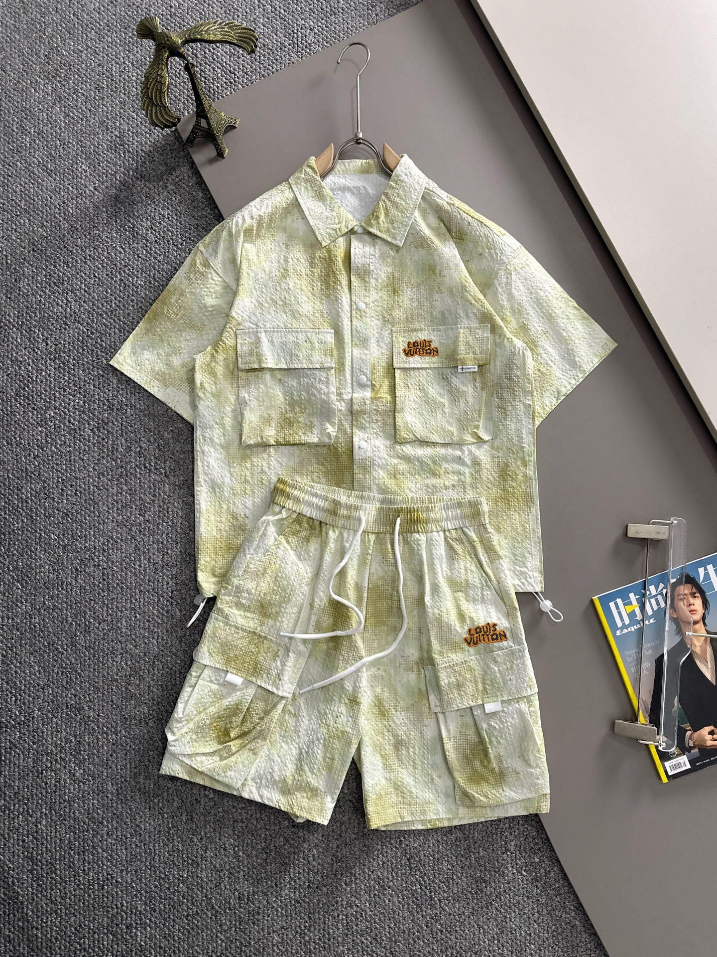 Louis Vuitton LV2026新款夏季休闲套装 细节 高级 高级感满满 三标齐全 定制高端液氨棉面料