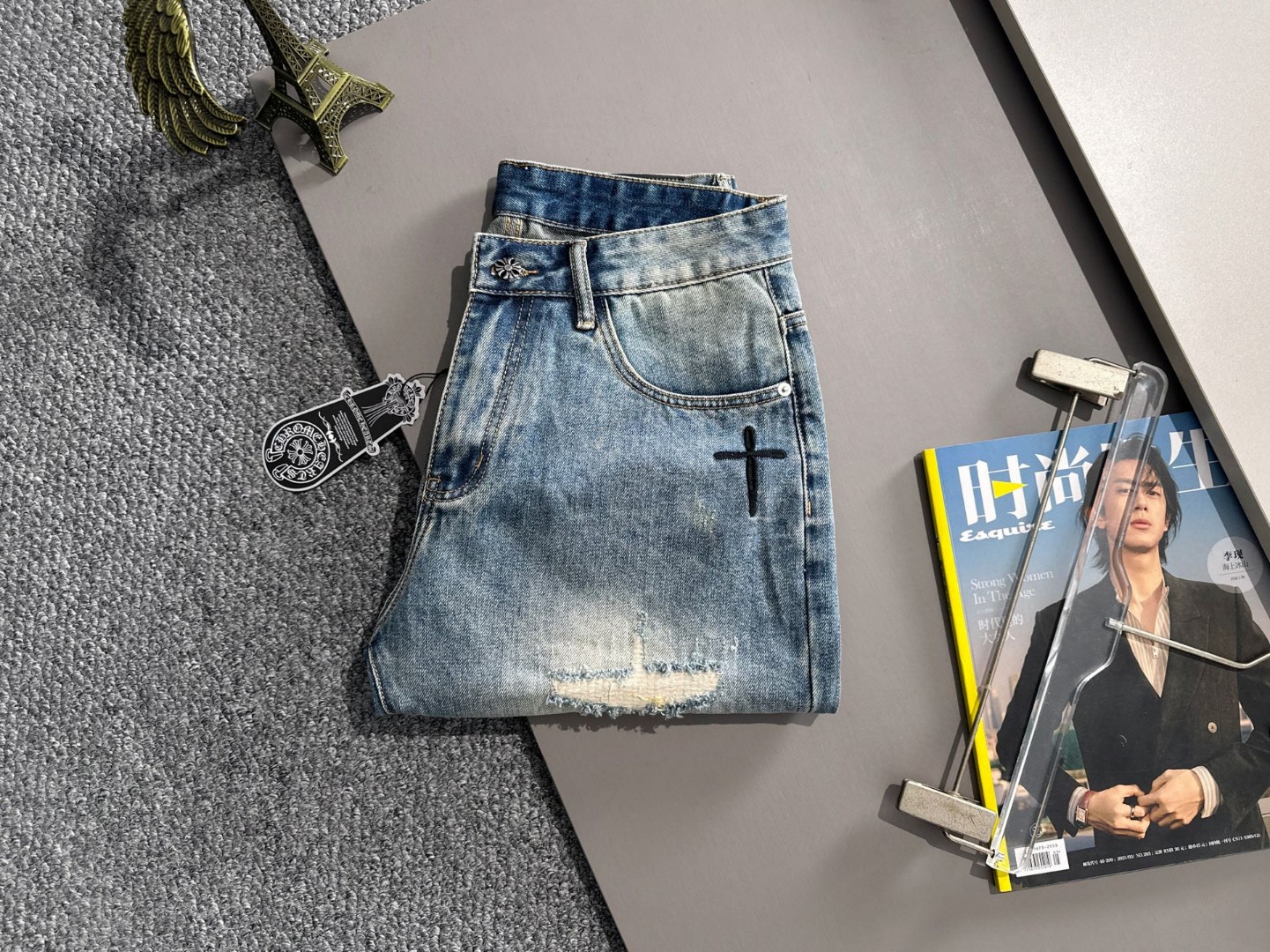 Chrome Hearts 克罗心2026春夏新品牛仔裤牛仔短裤 采用进口客供日本Denim平纹棉质牛仔面料梭织生产