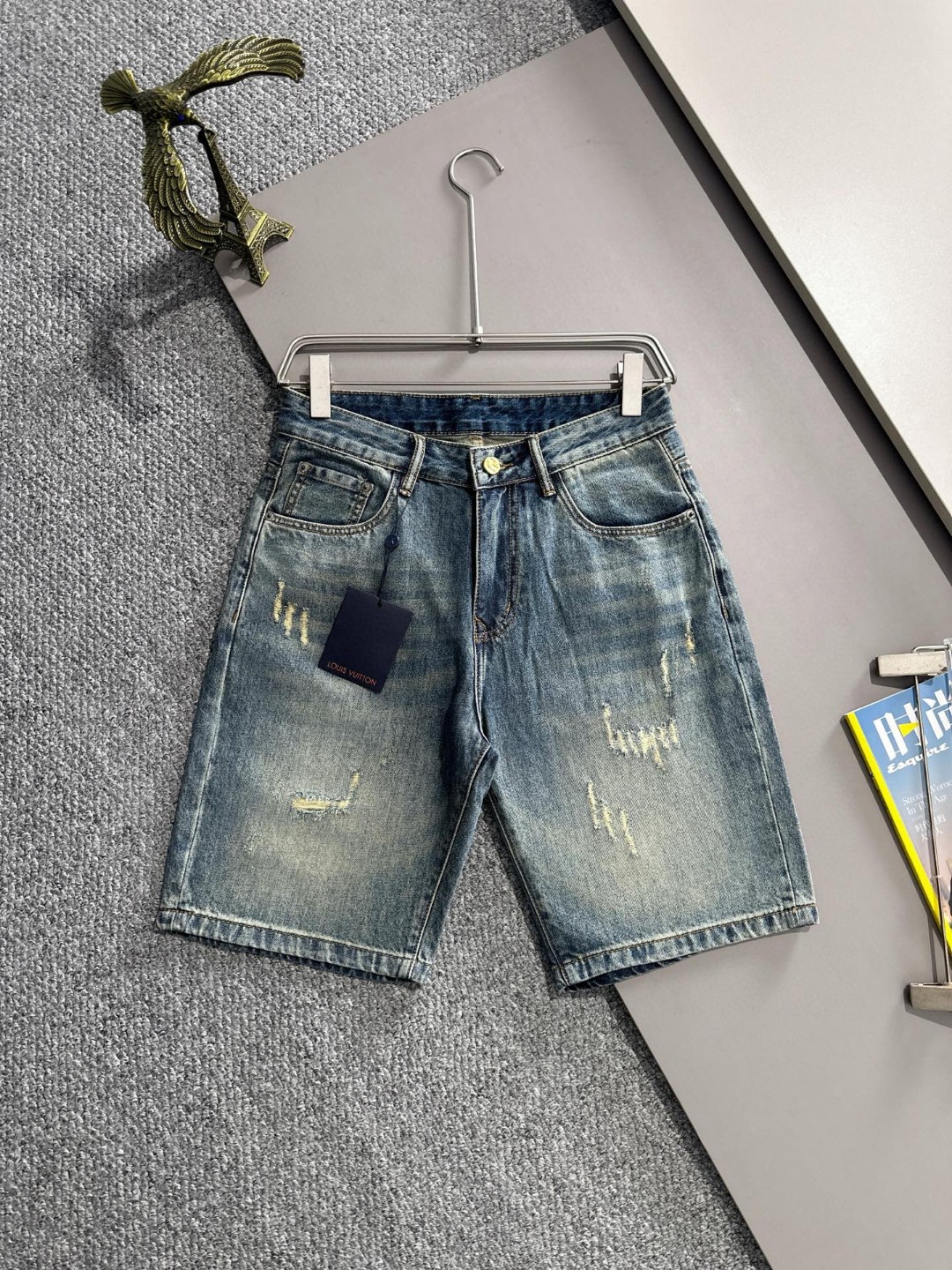 Louis Vuitton LV2026春夏新品牛仔裤牛仔短裤 采用进口客供日本Denim平纹棉质牛仔面料梭织生产